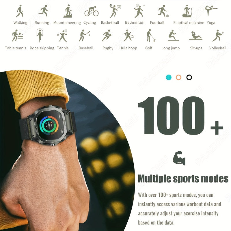 2024 New Smart Watch For Men 1.57 Inches Outdoor Sports Smartwatch With Answer/Make Call Compatible With IPhone And Android Phones G-SHOCK Style