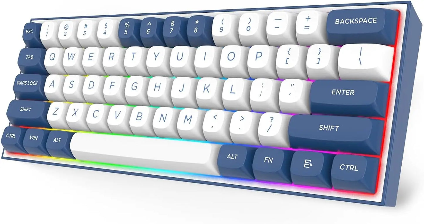 Redragon K717 PRO Custom QMK/VIA Gaming Keyboard, 61 Keys Wireless Programmable Mechanical Keyboard,Dragon Chant Switches