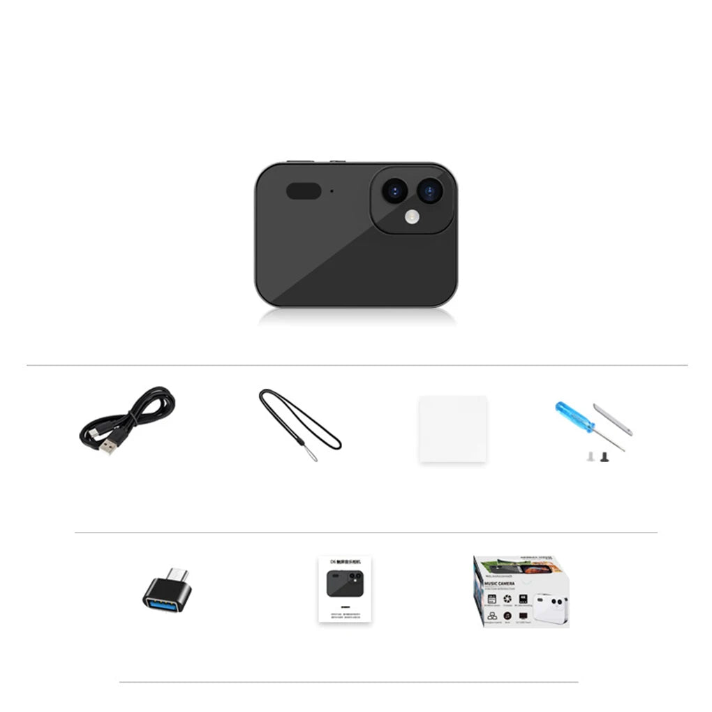 4K CCD Digital Camera 64MP Touch Screen Mini Digital Zoom IR Night Vision Video Camera Flash for Photography And Videography