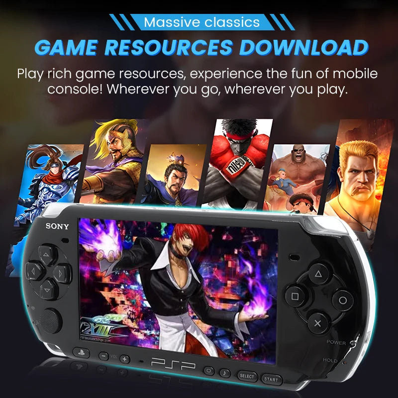 PlayStation PSP3000 Game Console (PSP-3006) PlayStation Handheld GBA Arcade Game Console+(Free Games) No UMD function