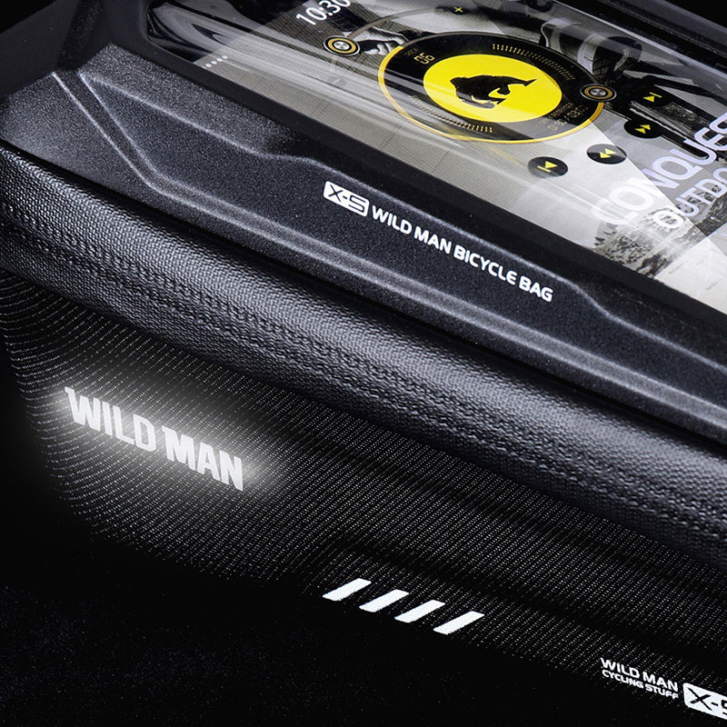 WILD for Man Bike Bag Front Handlebar Bag 6.8inch Mobile Phone Case Bicycle Top Tube Bag Cycling Accessories