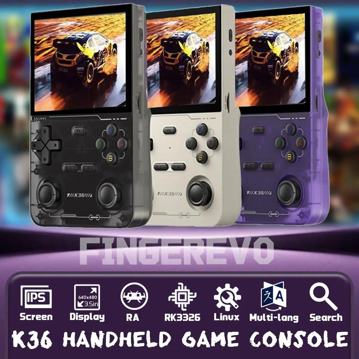 Retro Handheld Game Console: 18000+ Pre-loaded Games, 40+ Emulators Supported, 3500mAh Battery, 3.5-inch IPS Screen, Portable Ga