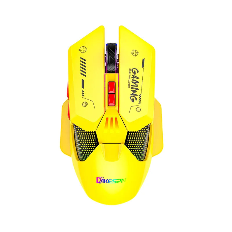 Ergonomic Wireless Programmable Gaming Mouse  Wired 2.4G Dual Mode RGB Backlit Gamer Mouse for PC Laptop/Desktop