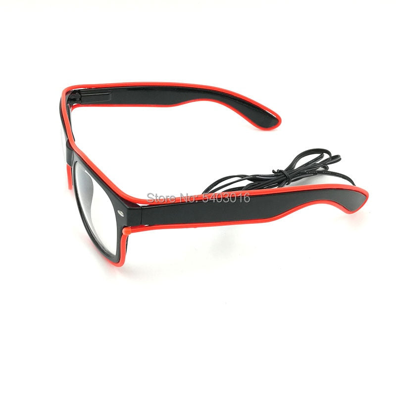 Hot Sales 10 Lighting Colors Select LED Flashing Glasses EL Wire Sunglasses Glowing Party Supplies Novelty Lighting Glow Glasses