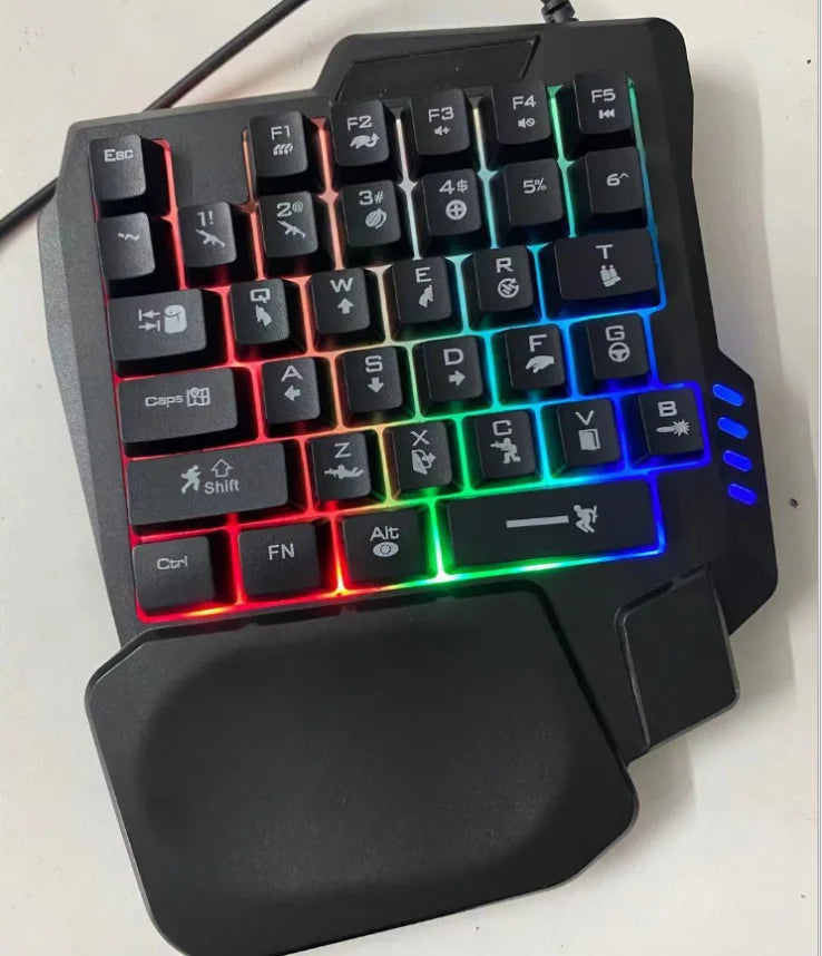 Gaming Pc Mi  Lang T8 Handed Glowing Gaming Keyboard Eat Chicken Keyboard Connected to Mobile Phone Sharpshooter Throne