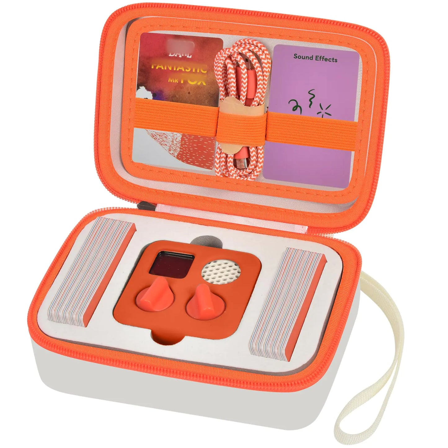 Case Compatible with Yoto Mini Kids Bluetooth Audio Player Travel Storage Holder for Children’s Speaker Plays Stories Music Podcast Radio Cards - Case Only (White)