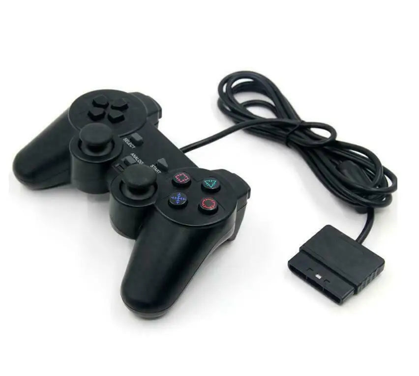 PS2 Black Wired Game Gamepad for PS2 Controller Gamepad Joypad Black