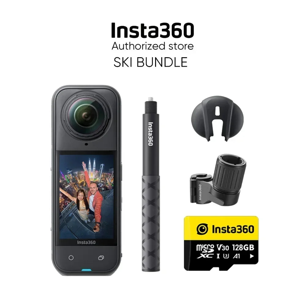 Insta360 X5 Camera -8K Waterproof 360 Action Camera with 1/1.28" 48MP Sensors, 8K 360 HDR Video, 72MP 360 Photo Sports Travel,