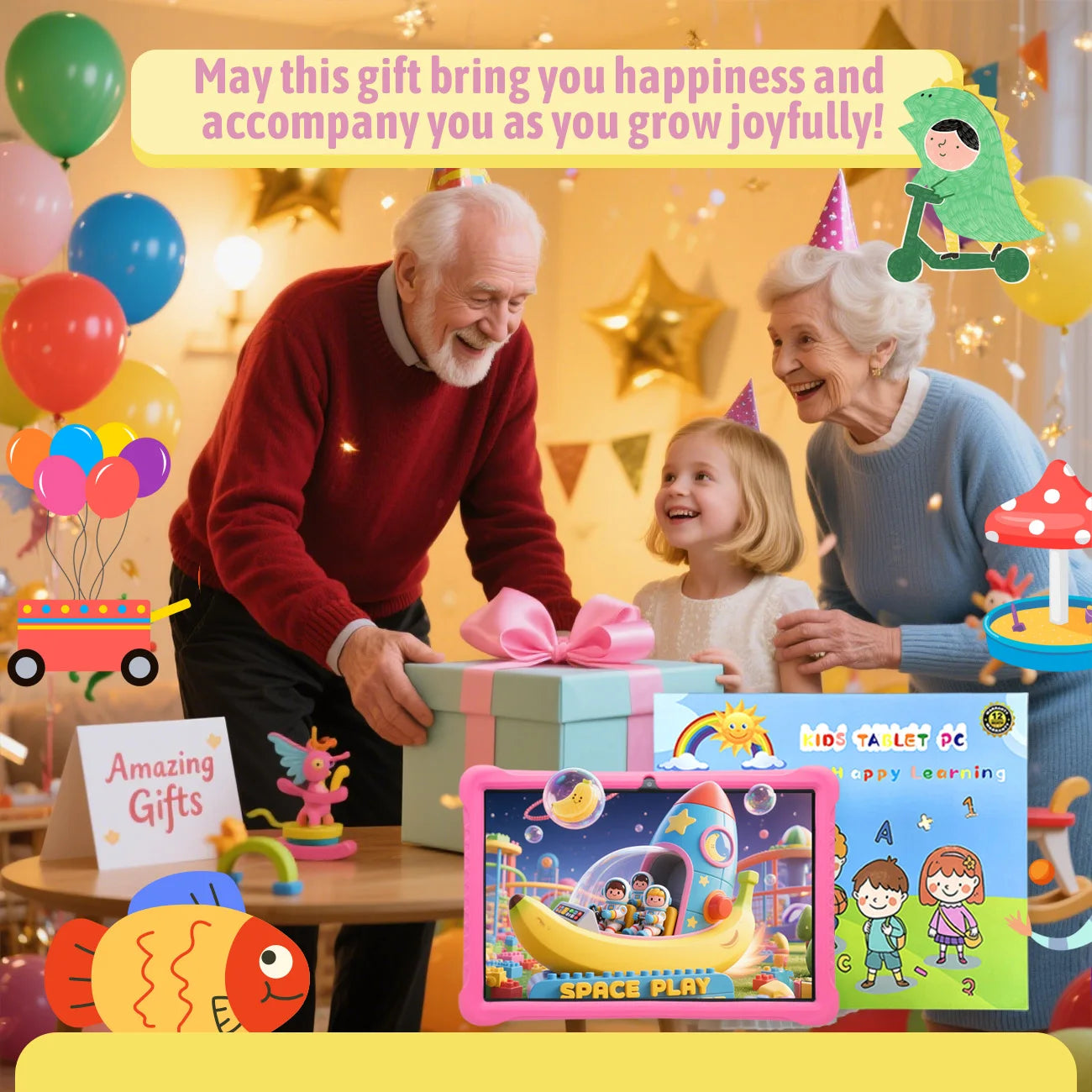 Kids Tablet， 10.1 Inch Android Learning Education Games Tablets, with Parent Control ,  Expandable ，Children's Gifts