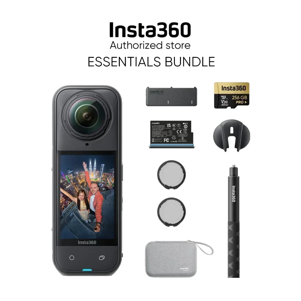 Insta360 X5 Camera -8K Waterproof 360 Action Camera with 1/1.28" 48MP Sensors, 8K 360 HDR Video, 72MP 360 Photo Sports Travel,