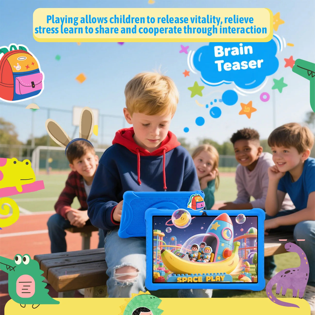 Kids Tablet， 10.1 Inch Android Learning Education Games Tablets, with Parent Control ,  Expandable ，Children's Gifts