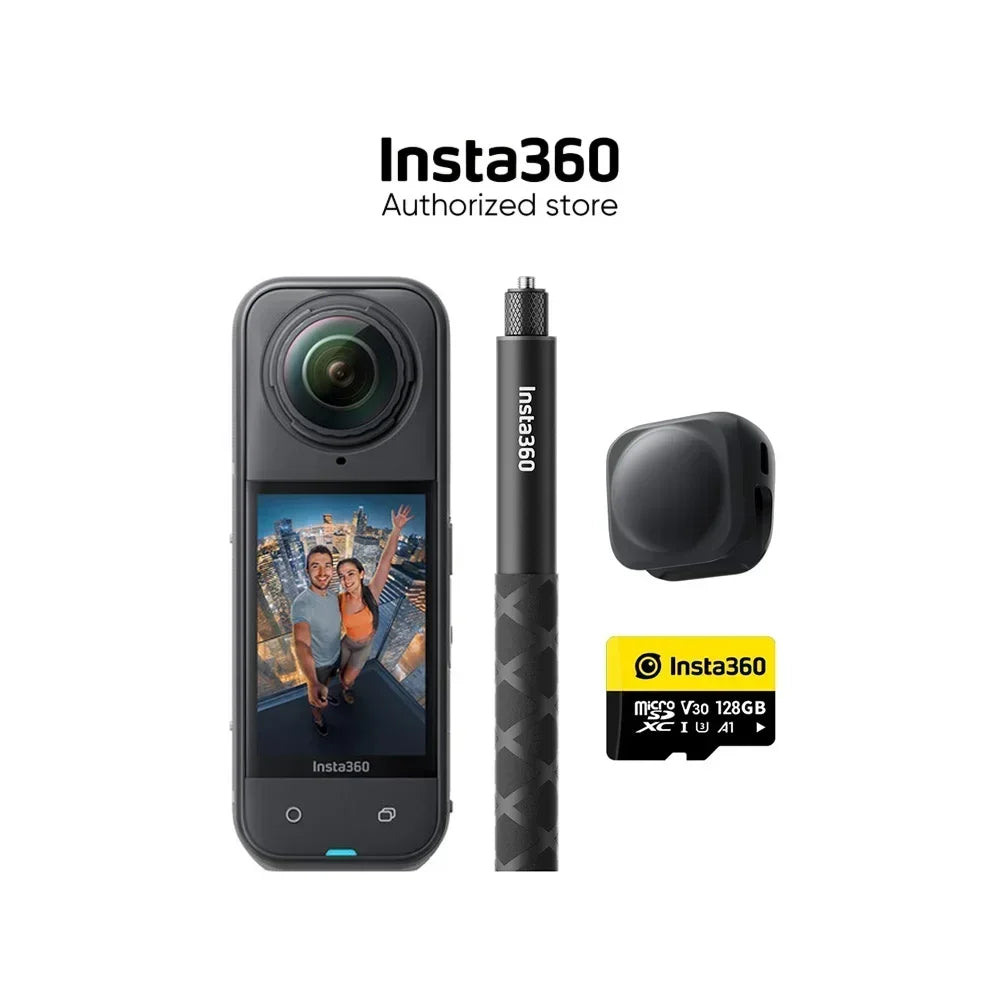 Insta360 X5 Camera -8K Waterproof 360 Action Camera with 1/1.28" 48MP Sensors, 8K 360 HDR Video, 72MP 360 Photo Sports Travel,