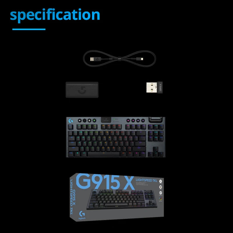 Logitech G915X  TKL wireless ultra-thin mechanical keyboard for esports games, with a low axis trigger for computer peripherals