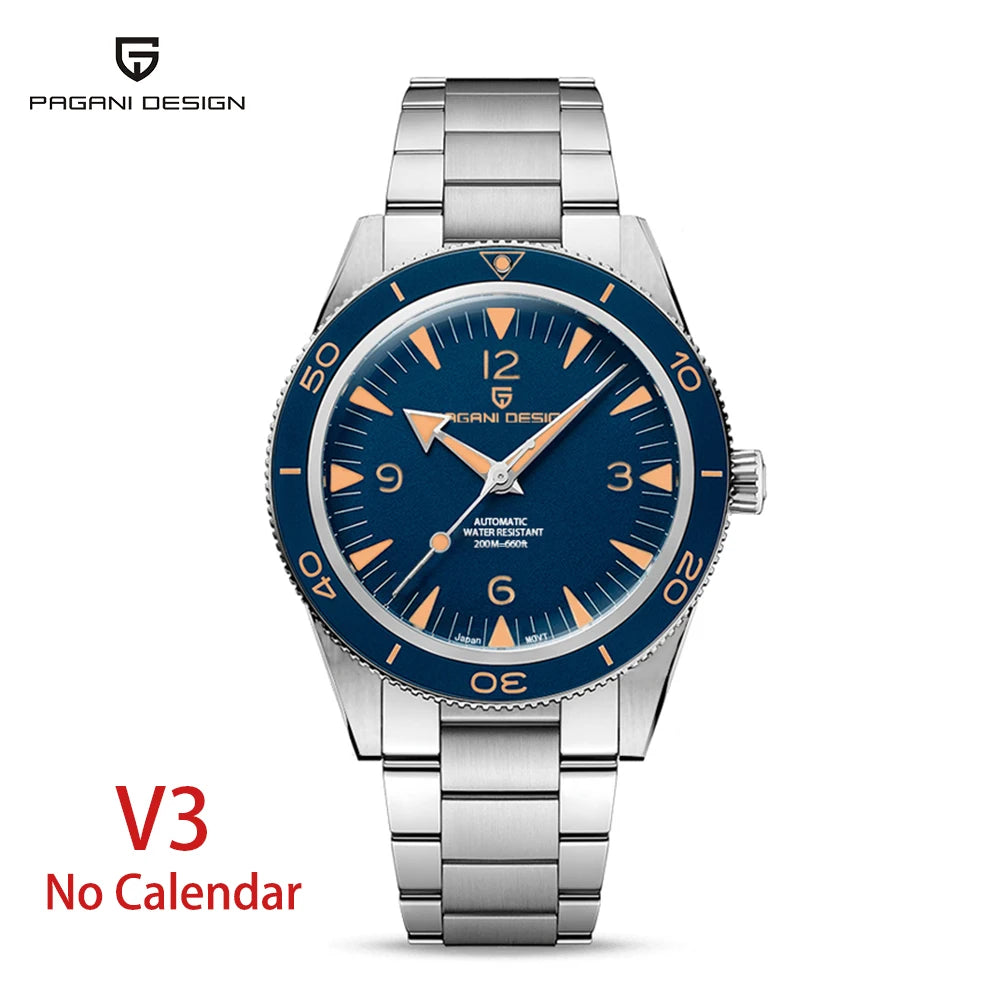 2023 New PAGANI Design 41mm Men's Automatic Mechanical Watch Classic Retro 200m Waterproof Business Sports Watches Reloj Hombre