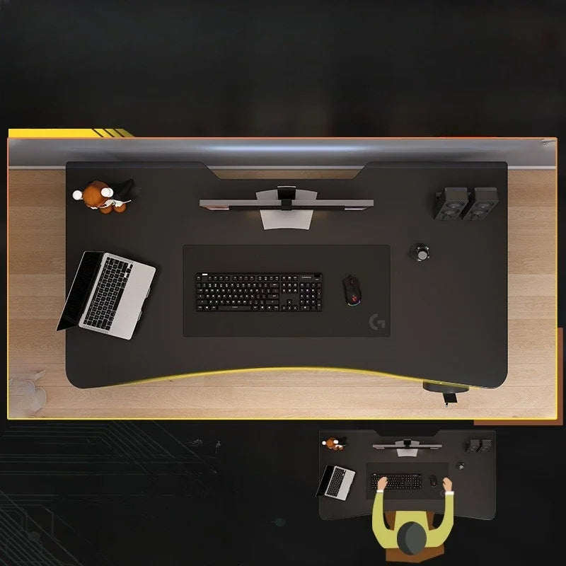 Gaming Computer Desk Folding Height Adjustable Standing L Shaped Office Home Study Student Bedroom Compact Table Furniture