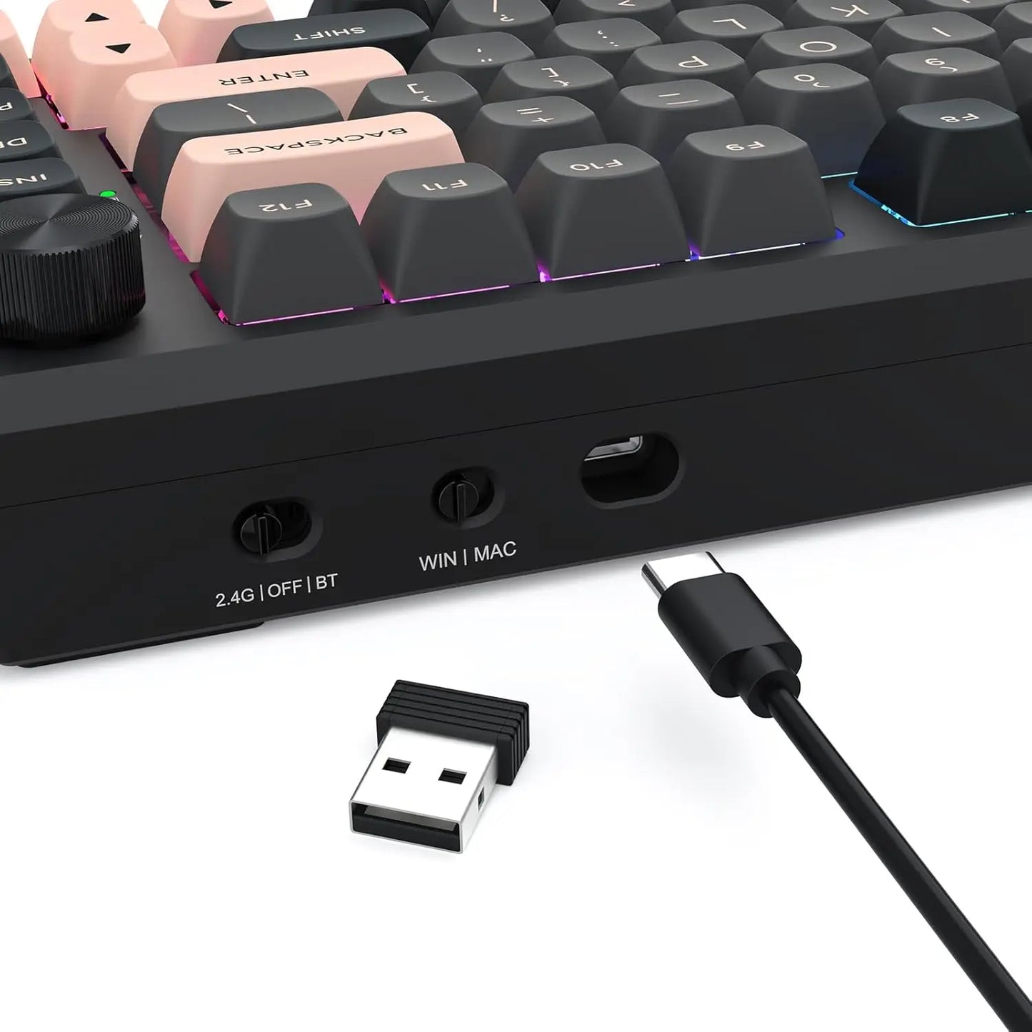 Redragon K687 PRO Wireless CNC Gasket 81 Keys Mechanical Gaming Keyboard 5-Layer Noise Dampening