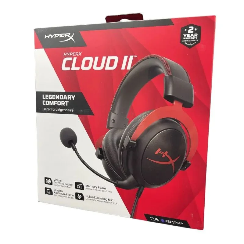 Original HyperX Cloud 2 II Gaming Wired Headphone with HiFi 7.1 Surround Sound Microphone Gaming Headset for PC PS4