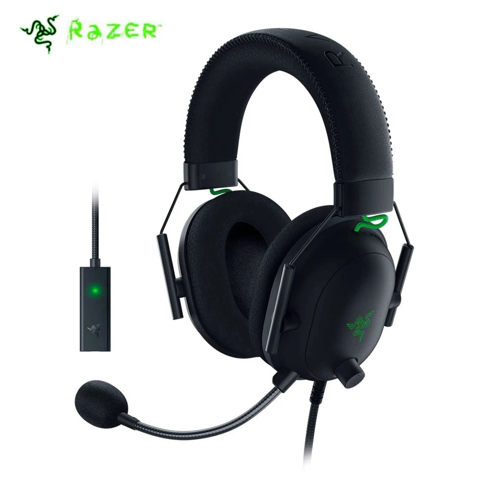 Original Razer BlackShark V2 X/V2 Gaming Headset With TriForce 50mm Driver HyperClear7.1Surround Sound with Mic-For PS4 PS5 Xbox