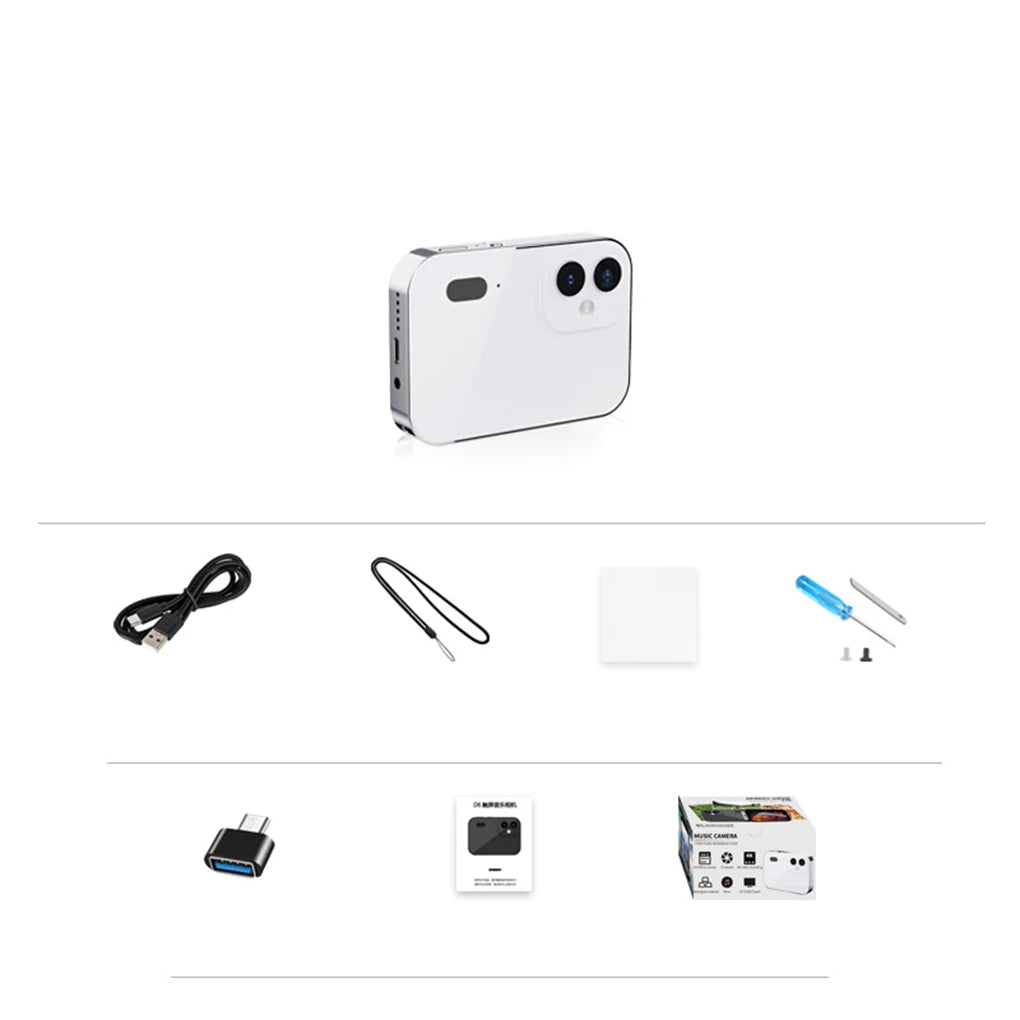 4K CCD Digital Camera 64MP Touch Screen Mini Digital Zoom IR Night Vision Video Camera Flash for Photography And Videography