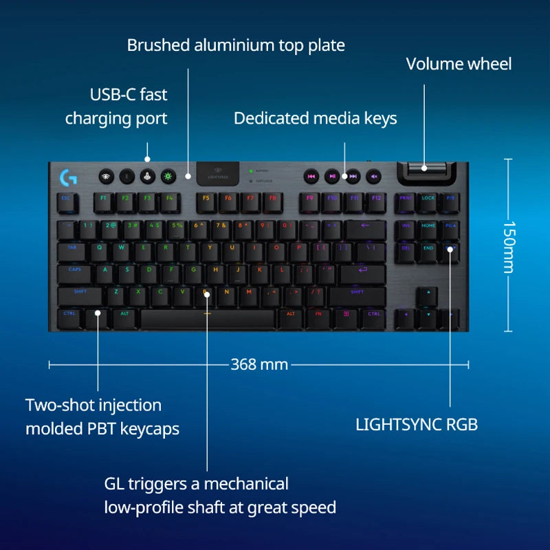 Logitech G915X  TKL wireless ultra-thin mechanical keyboard for esports games, with a low axis trigger for computer peripherals