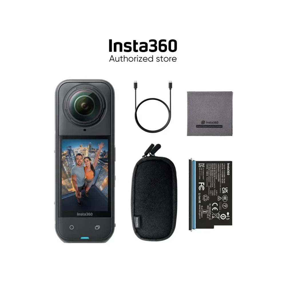 Insta360 X5 Camera -8K Waterproof 360 Action Camera with 1/1.28" 48MP Sensors, 8K 360 HDR Video, 72MP 360 Photo Sports Travel,