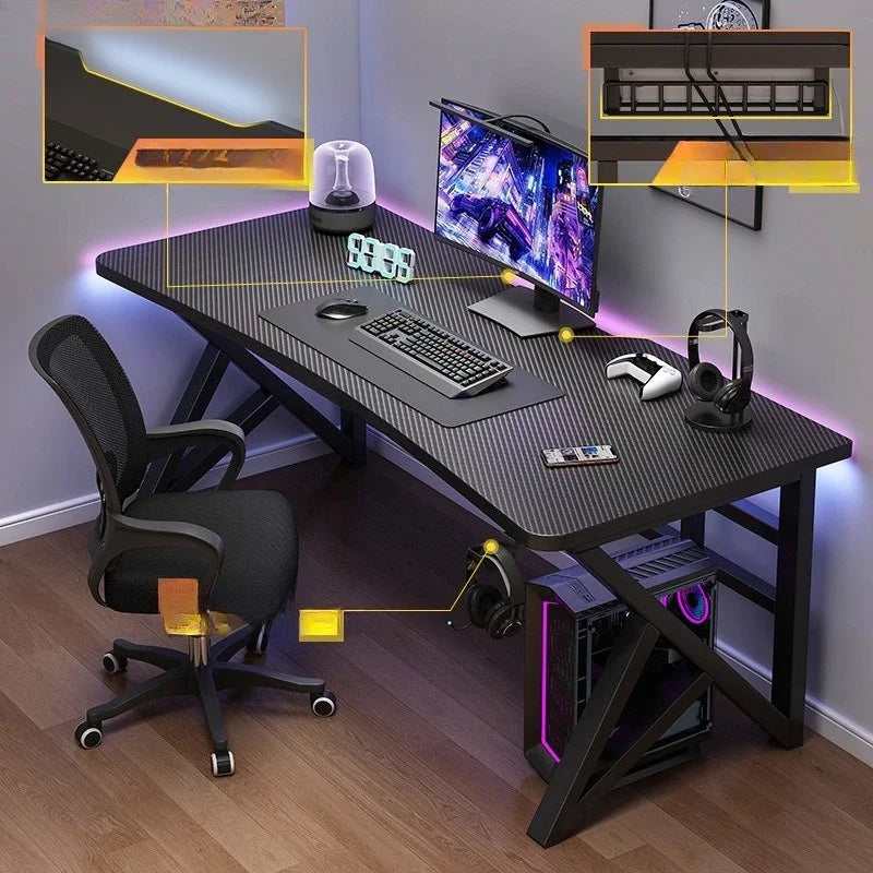 Gaming Computer Desk Folding Height Adjustable Standing L Shaped Office Home Study Student Bedroom Compact Table Furniture