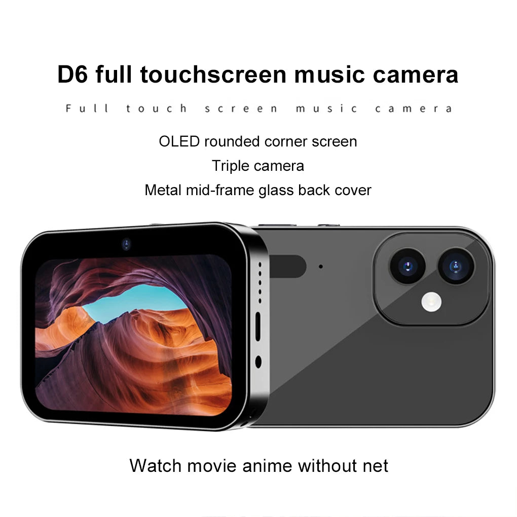 4K CCD Digital Camera 64MP Touch Screen Mini Digital Zoom IR Night Vision Video Camera Flash for Photography And Videography