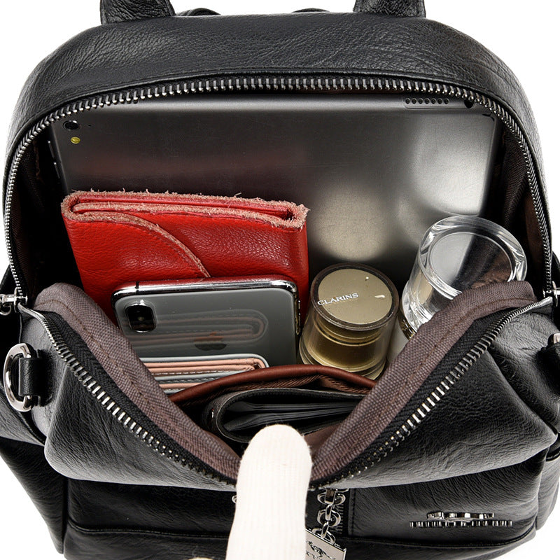 New Women's Backpack Korean Version All-match Large-capacity Shoulder Bag Fashion Casual College Student Travel Bag